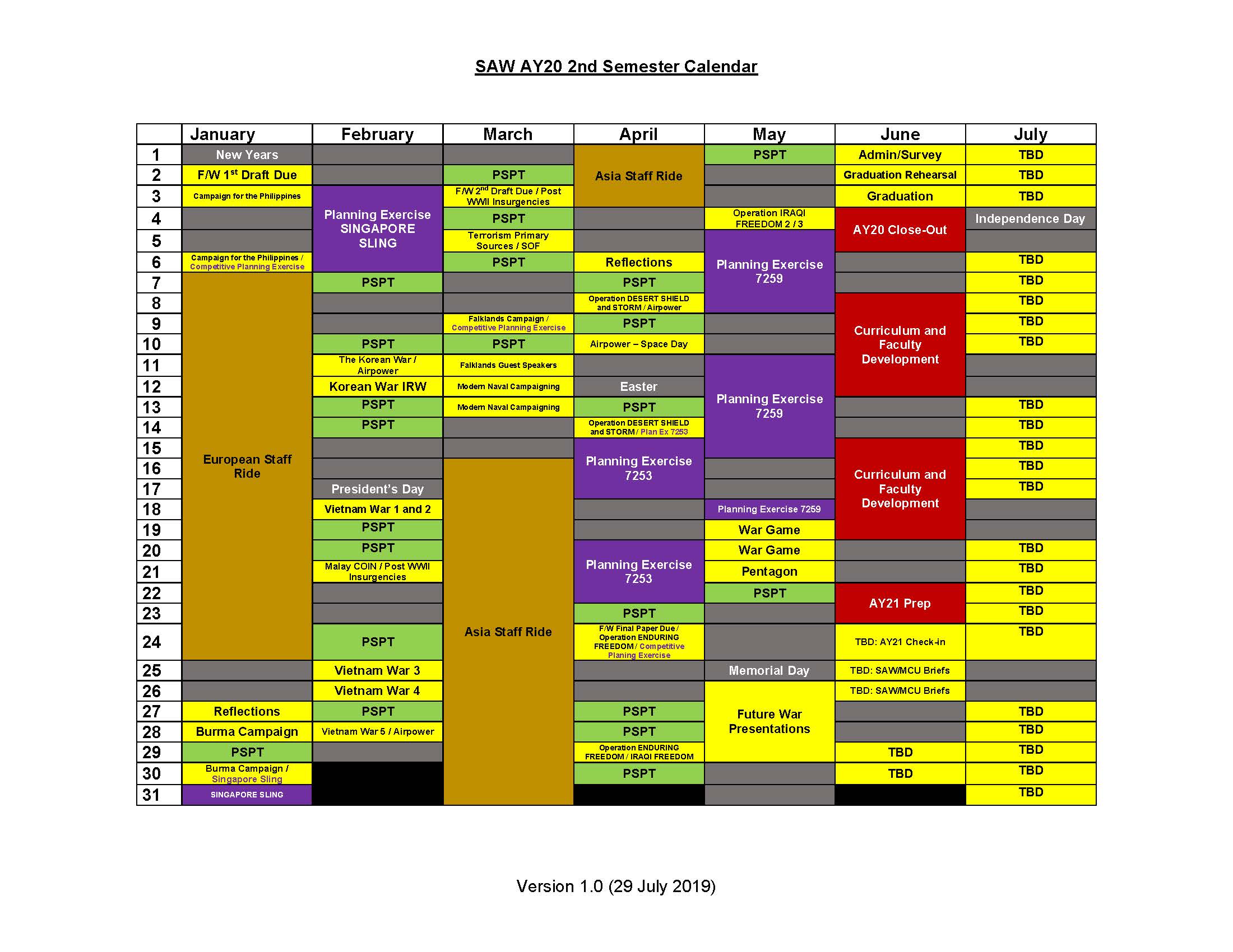 Academic Calendar 2nd Semester 2020 North Lake College Calendar